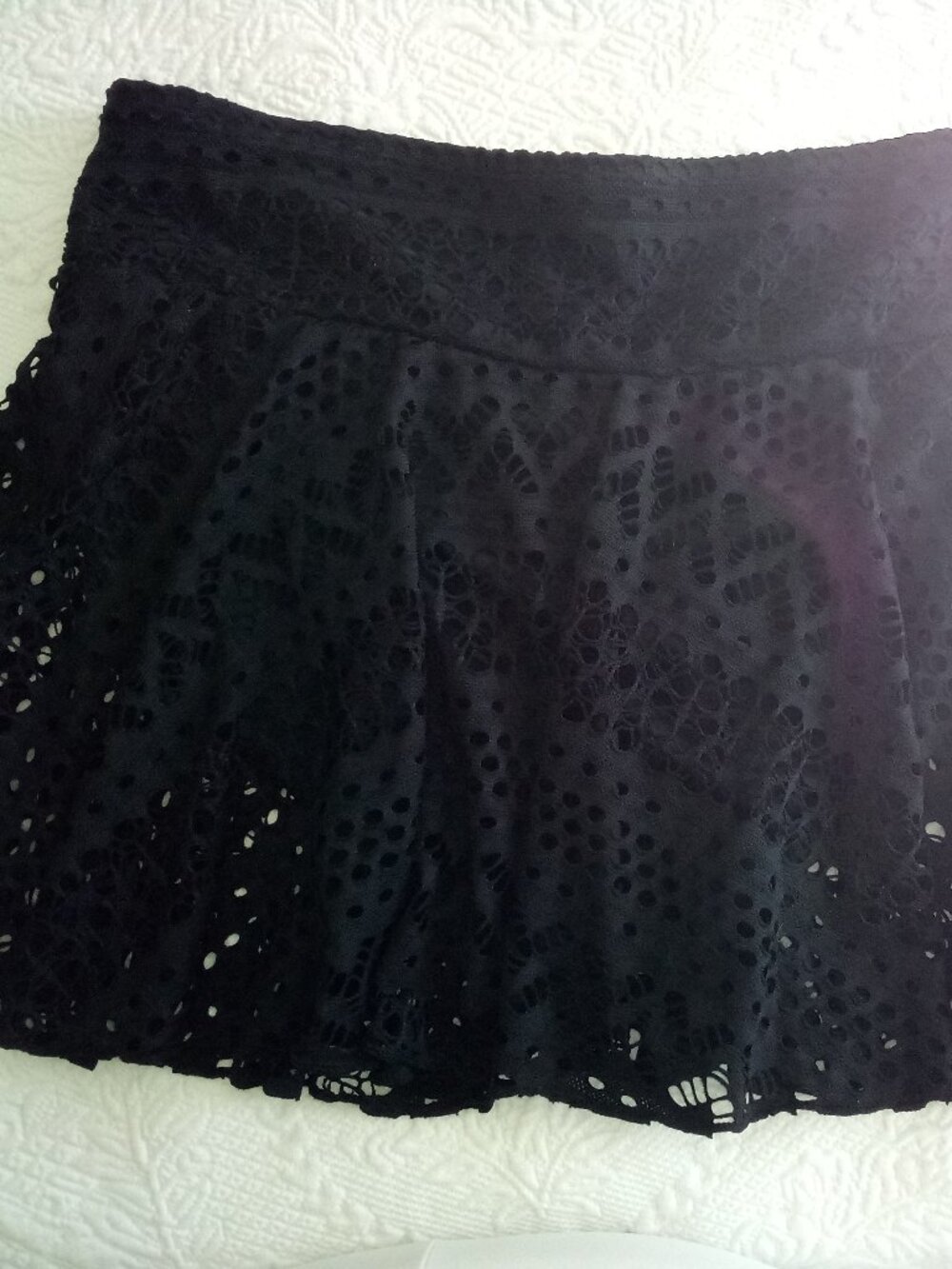 Swimsuit Skirt Bottom New Size: XXL Plus, Black Lace Stretch
